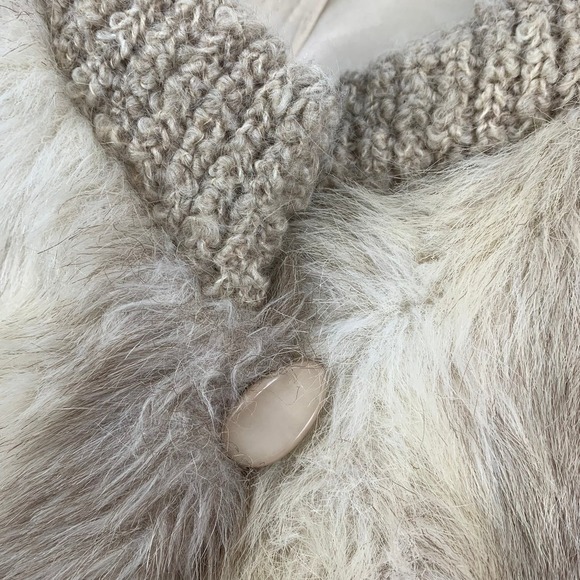 ❌SOLD❌1950's faux fur with knitted wool sleeve coat by DUBROWSKY & PERLBINDER - Picture 9 of 14